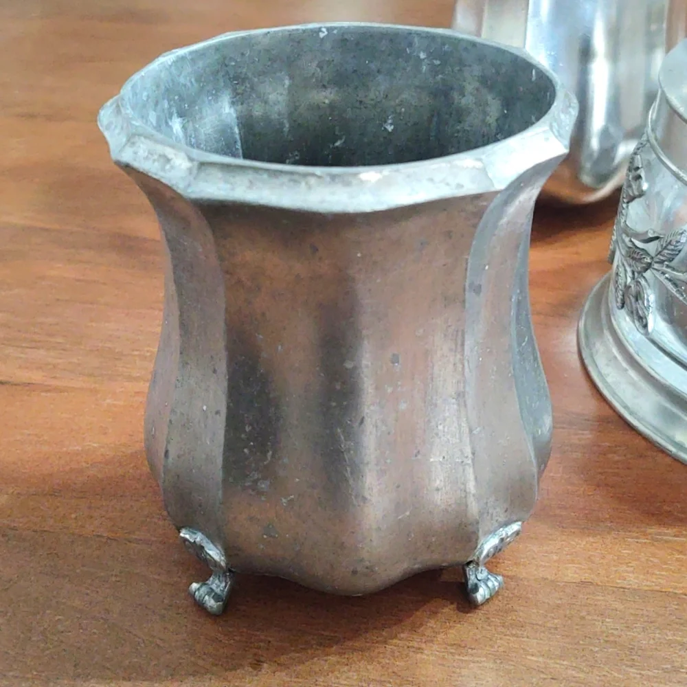 Labrazel SOFIA BRUSH HOLDERLuxury Brush Holder in Italian Pewter - Picture 2 of 4